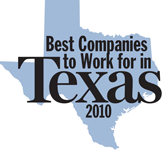 Best Companies to Work for in Texas for 2010.